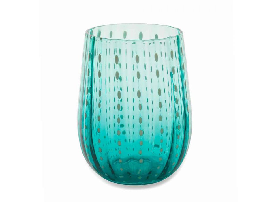 6 farvede og moderne glasbriller til elegant vandforsyning - Persien Viadurini