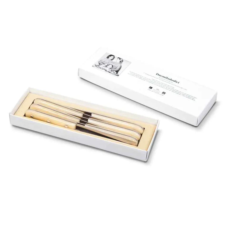 6 Bordknive 2012 Berti rustfrit stål eksklusiv til Viadurini - Annico Viadurini