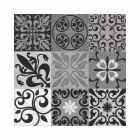 6 elegante placemats i Pvc og polyester med sort eller gråt mønster - Pita Viadurini
