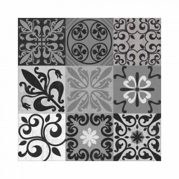 6 elegante placemats i Pvc og polyester med sort eller gråt mønster - Pita