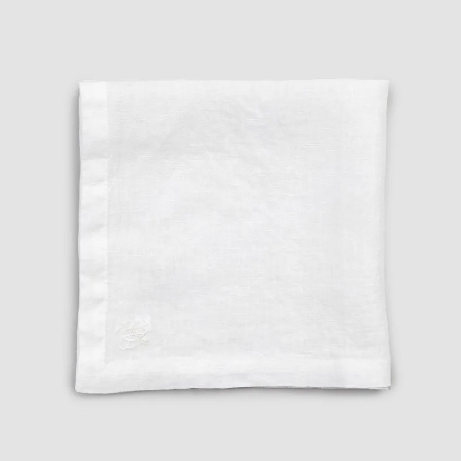 6 lette hørservietter med italiensk luksusdekoration af høj kvalitet - Virtu Viadurini