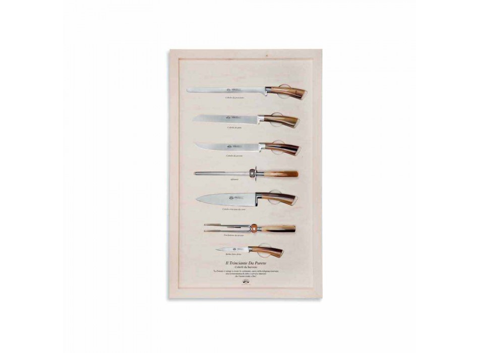 7 serveringsknive i rustfrit stål, eksklusive til Viadurini - Arcimboldo