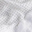 Honeycomb hættebadekåbe i bomuld med linnedflæser - plys Viadurini