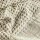 Honeycomb hættebadekåbe i bomuld med linnedflæser - plys Viadurini