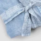 Luksus tung linned badekåbe med hætte Made in Italy - Palace Viadurini