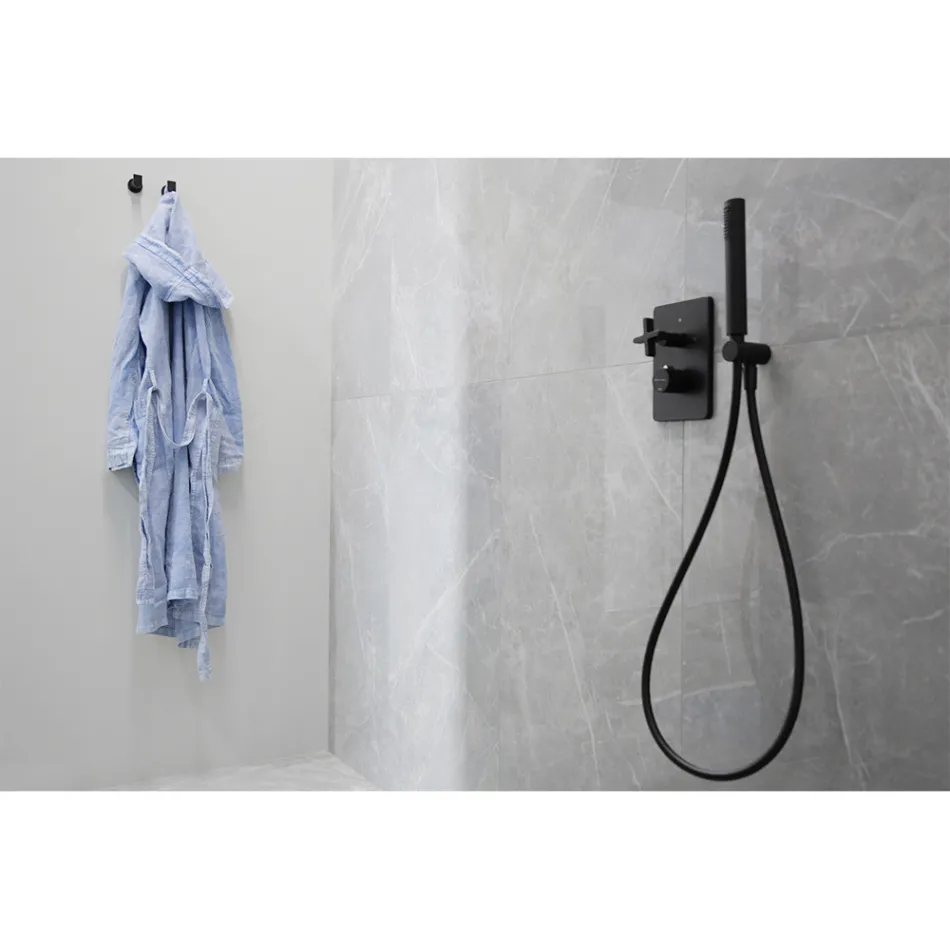 Luksus tung linned badekåbe med hætte Made in Italy - Palace Viadurini