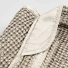 Luksus kimono badekåbe i linned og bomuld, 2 overflader lavet i Italien - Kleone Viadurini