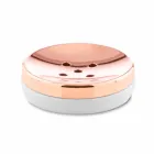 Fritstående tilbehør til badeværelset i hvid porcelæn med kobberdetaljer - Scampia Viadurini