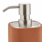 Fritstående tilbehør til badeværelset i terrakotta og hvid keramik - terrakotta Viadurini