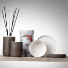 Badeværelsestilbehør i hvidt ildfast ler lavet i Italien - Antonella Viadurini