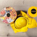 Badeværelsestilbehør i gult ildfast ler lavet i Italien - Antonella Viadurini