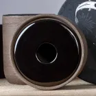 Moderne badeværelsestilbehør i sort ler lavet i Italien - Antonella Viadurini