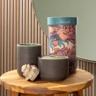 Grønt badeværelsestilbehør i ildfast ler lavet i Italien - Antonella Viadurini