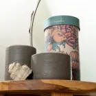 Grønt badeværelsestilbehør i ildfast ler lavet i Italien - Antonella Viadurini