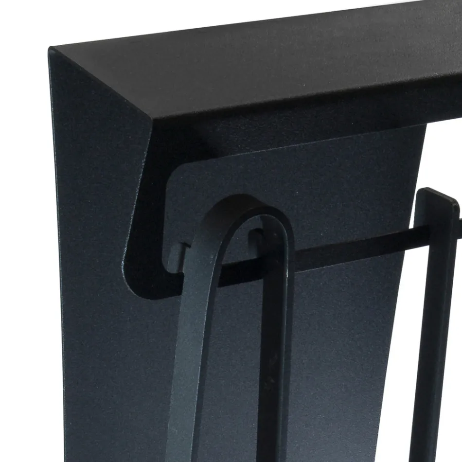 Pejsetilbehør i malet stål Fremstillet i Italien 3 stykker - Virgil Viadurini