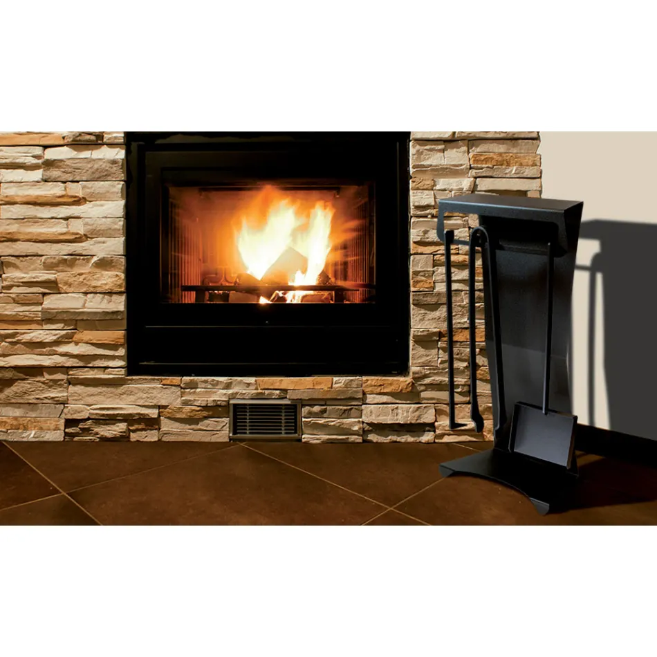 Pejsetilbehør i malet stål Fremstillet i Italien 3 stykker - Virgil Viadurini