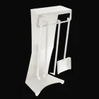 Pejsetilbehør i malet stål Fremstillet i Italien 3 stykker - Virgil Viadurini