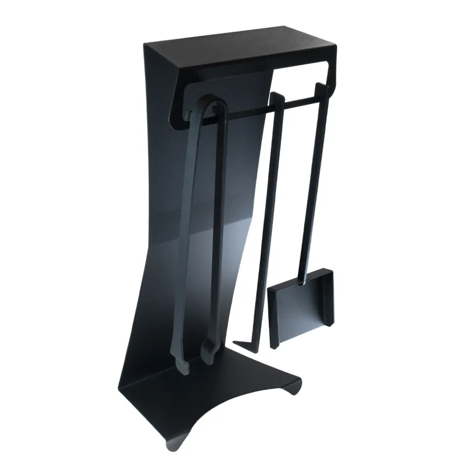 Pejsetilbehør i malet stål Fremstillet i Italien 3 stykker - Virgil Viadurini