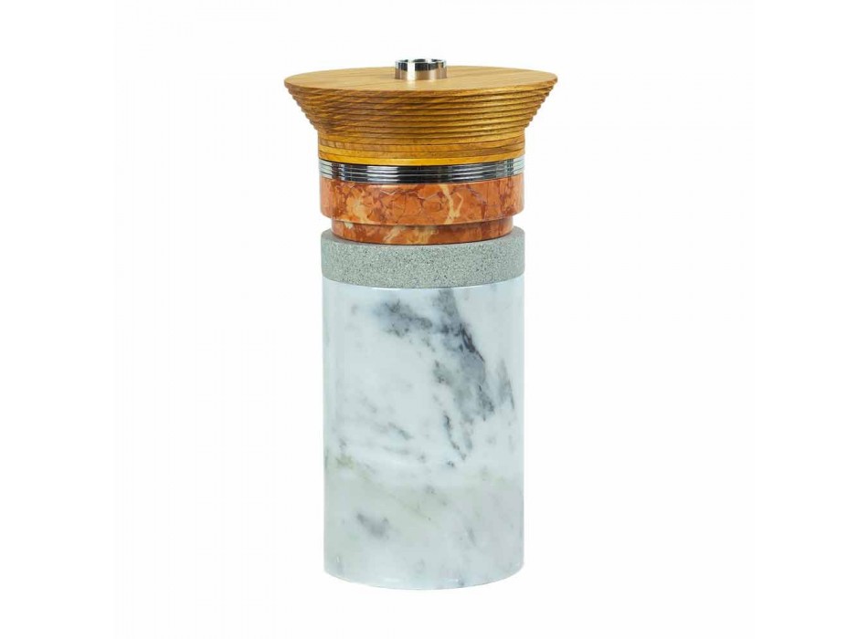 Aperitif tilbehør Cocktailinstrumenter i marmor, træ og stål - Norman Viadurini