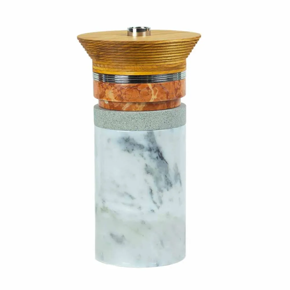 Aperitif tilbehør Cocktailinstrumenter i marmor, træ og stål - Norman Viadurini