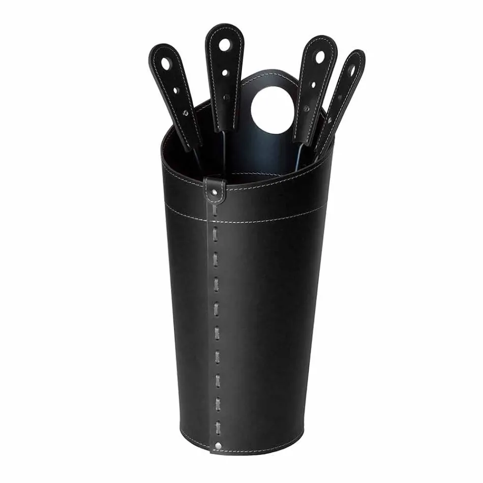 Pejs tilbehør med Nilar læderholdere, moderne design Viadurini