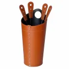 Pejs tilbehør med Nilar læderholdere, moderne design Viadurini