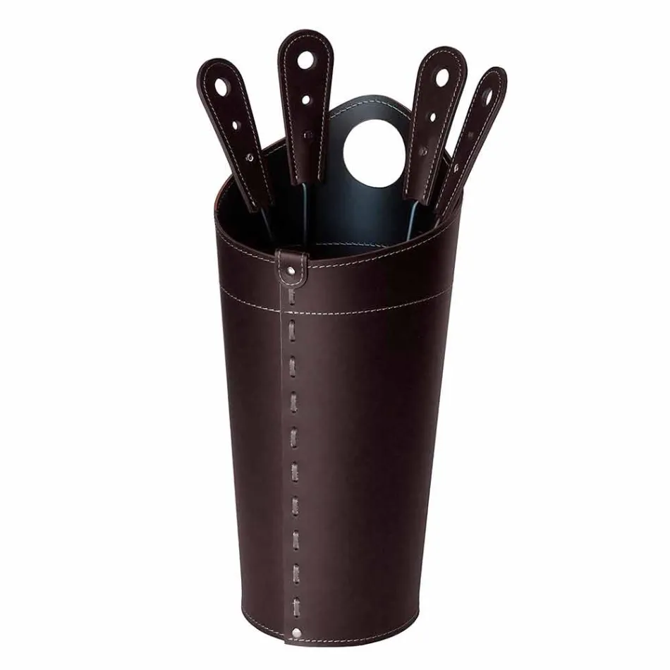 Pejs tilbehør med Nilar læderholdere, moderne design Viadurini