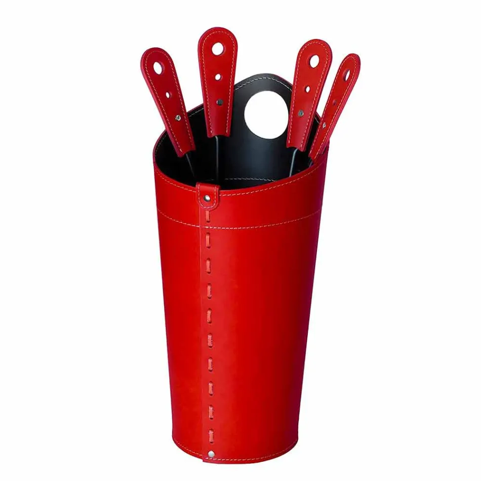 Pejs tilbehør med Nilar læderholdere, moderne design Viadurini