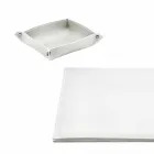 Skrivebordstilbehør i regenereret læder 5 stykker fremstillet i Italien - Aristoteles Viadurini