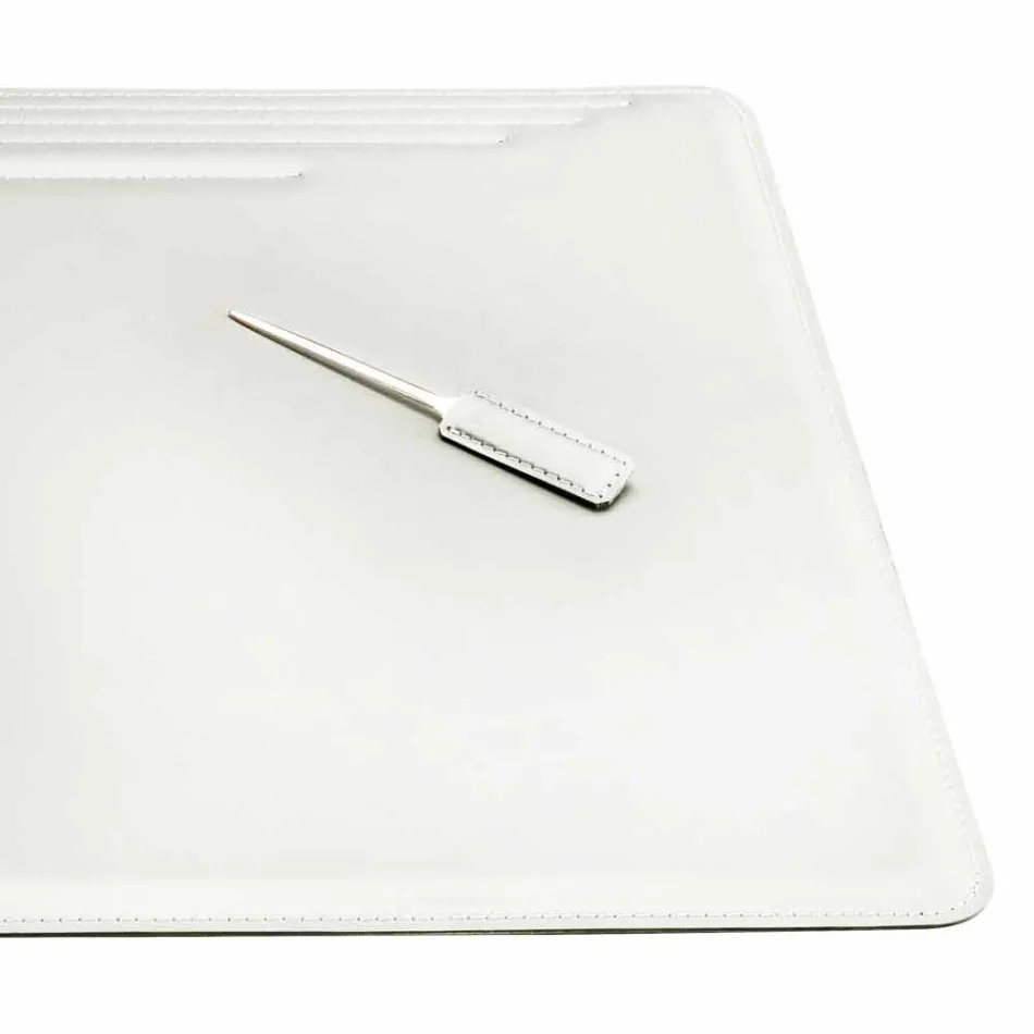 4 dele regenereret tilbehør til læderbord lavet i Italien - Ebe Viadurini