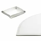 Skrivebordstilbehør i regenereret læder 4 stykker fremstillet i Italien - Medea Viadurini