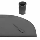 Skrivebordstilbehør i regenereret læder 5 stykker fremstillet i Italien - Medea Viadurini