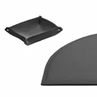 Skrivebordstilbehør i regenereret læder 5 stykker fremstillet i Italien - Medea Viadurini