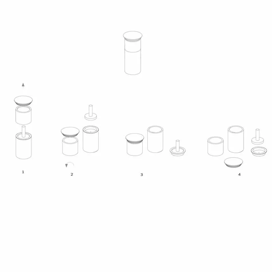 Pladsbesparende tilbehør til køkkenredskaber i marmor, træ og stål - Astoria Viadurini