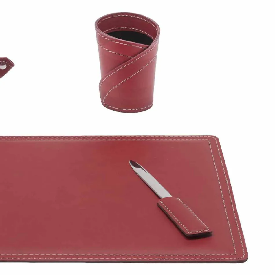 Tilbehør 4 stk regenereret læderbord lavet i Italien - Ascanio Viadurini