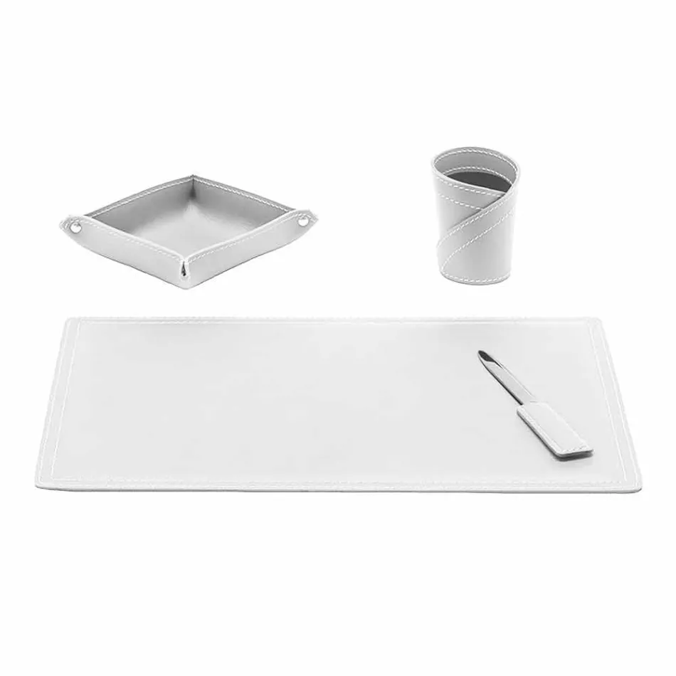 Tilbehør 4 stk regenereret læderbord lavet i Italien - Ascanio Viadurini