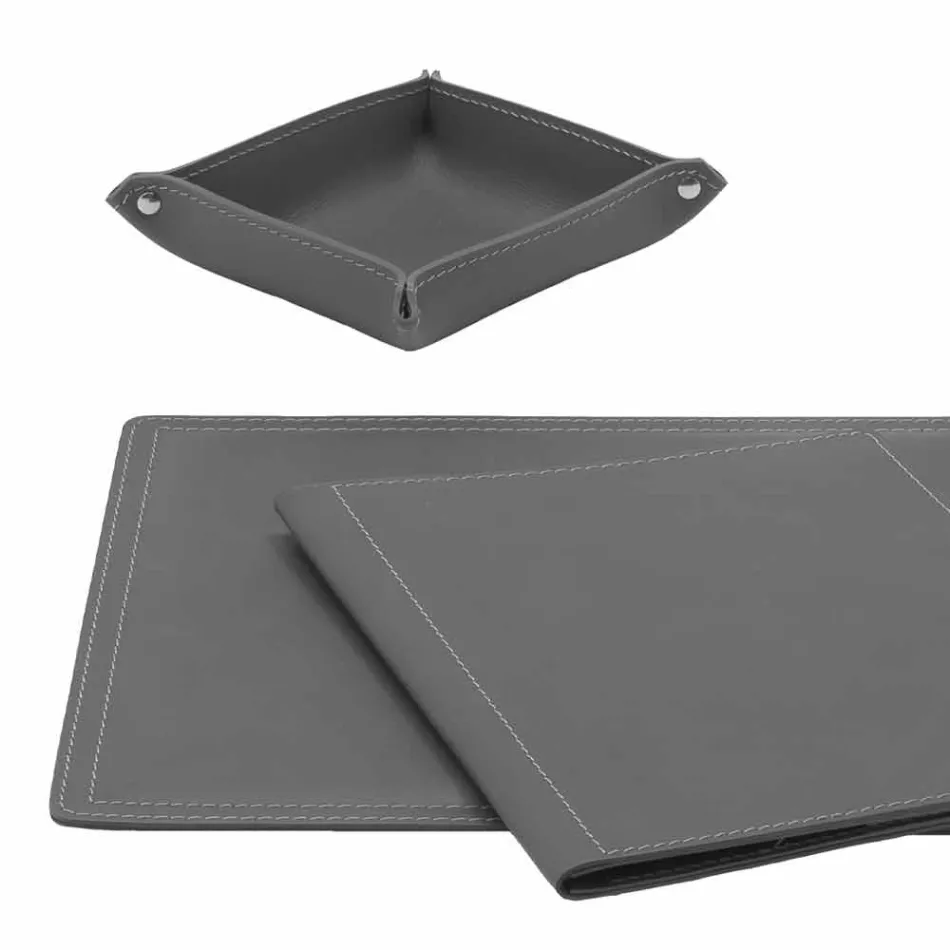 Tilbehør 5 stk regenereret læderbord lavet i Italien - Ascanio Viadurini