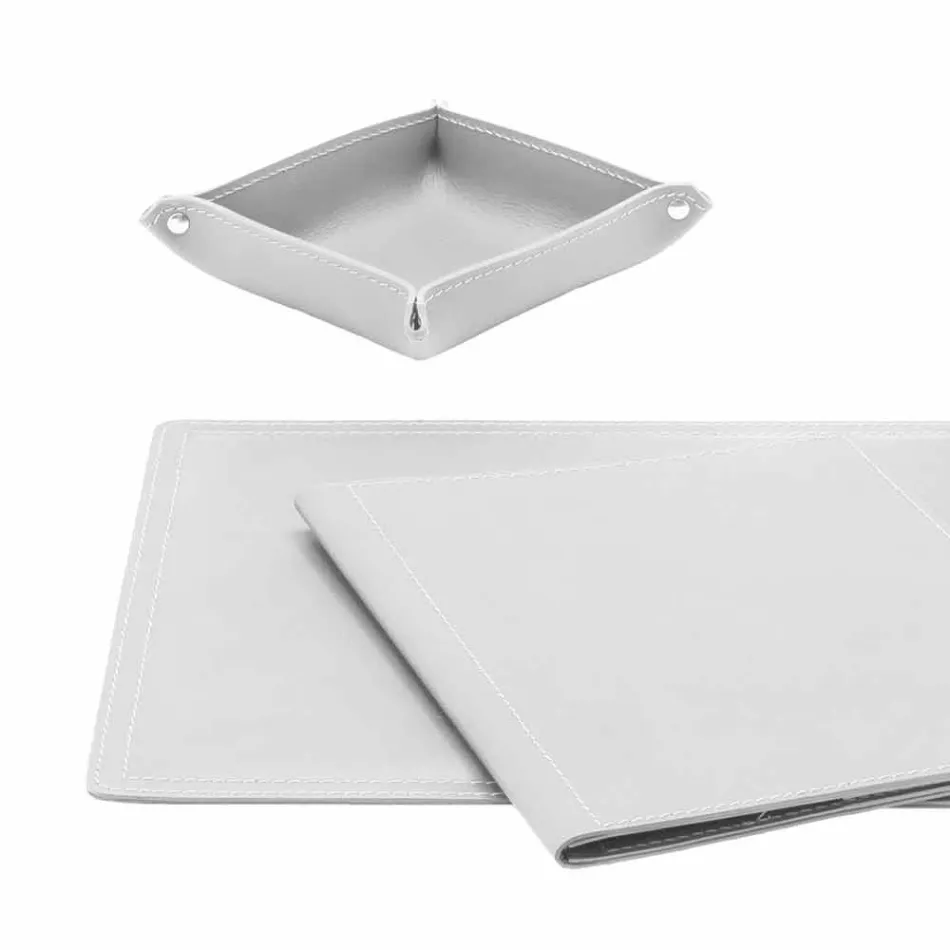 Tilbehør 5 stk regenereret læderbord lavet i Italien - Ascanio Viadurini