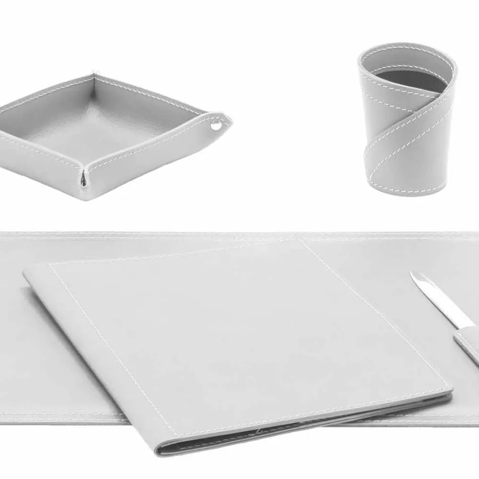 Tilbehør 5 stk regenereret læderbord lavet i Italien - Ascanio Viadurini