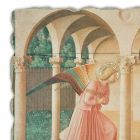 Beato Angelico fresco reproduktion &quot;Bebudelsen&quot; håndlavet Viadurini
