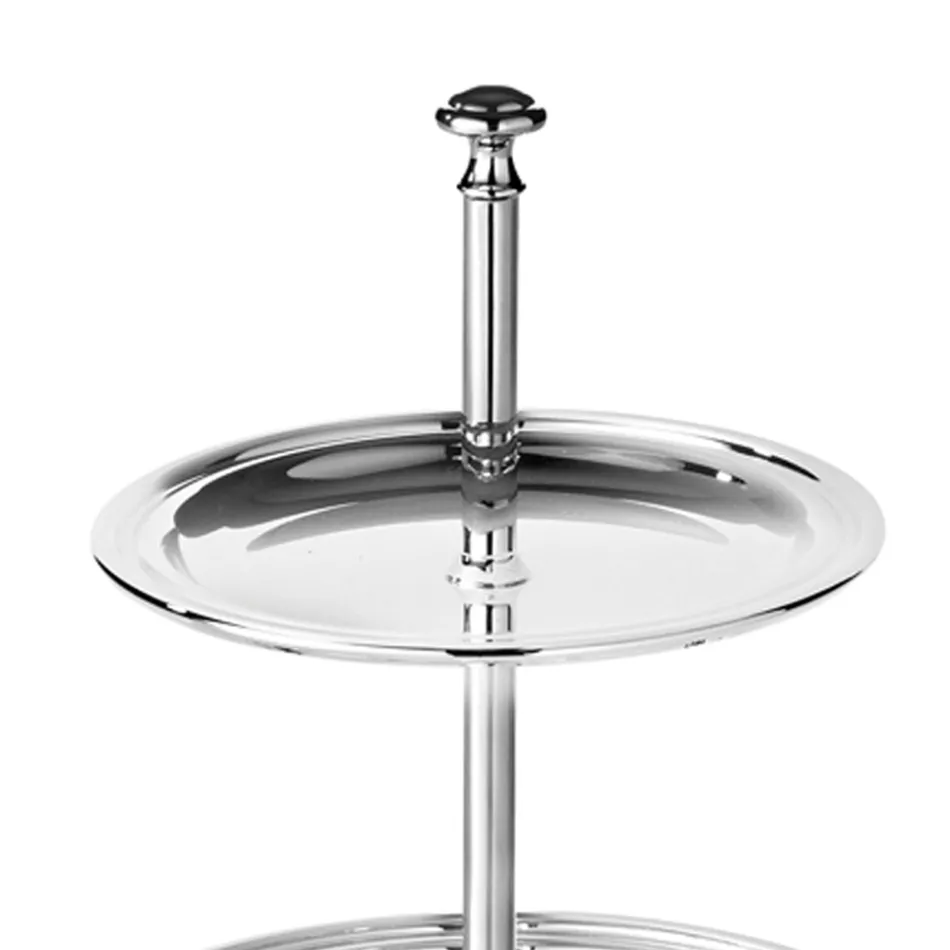 Stativ til slik, kager, 2-lags buffet i luksus forsølvet metal-Gengo Viadurini