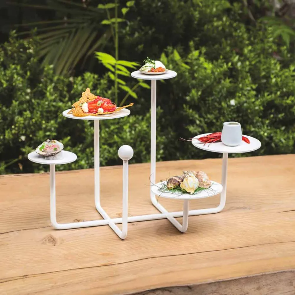 Design slikstativ i malet stål fremstillet i Italien - Pennellope Viadurini