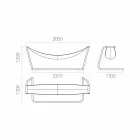 Hængekøje i stål og sort havedesign Lavet i Italien - Cumberland Viadurini