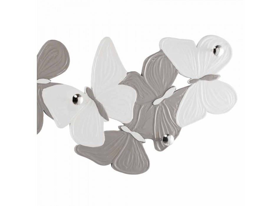 Væghænger med design sommerfugle 5pomelli lavet i Italien Brice Viadurini