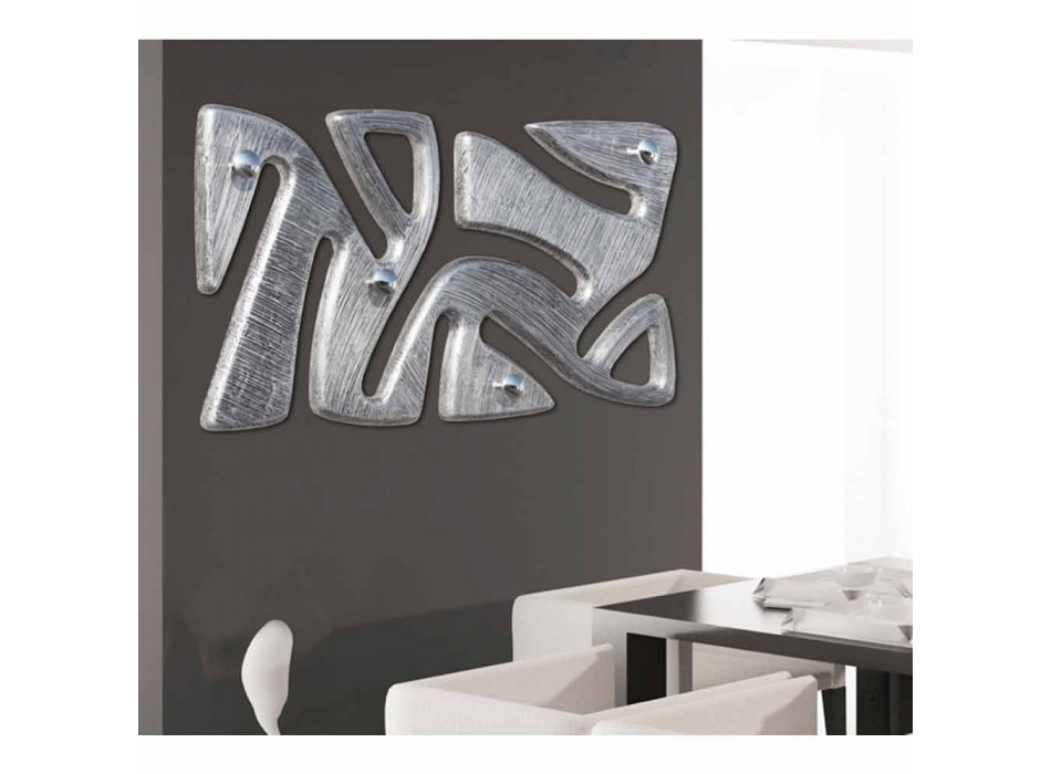 Wall hanger design håndindrettet i Holt sølvblad Viadurini