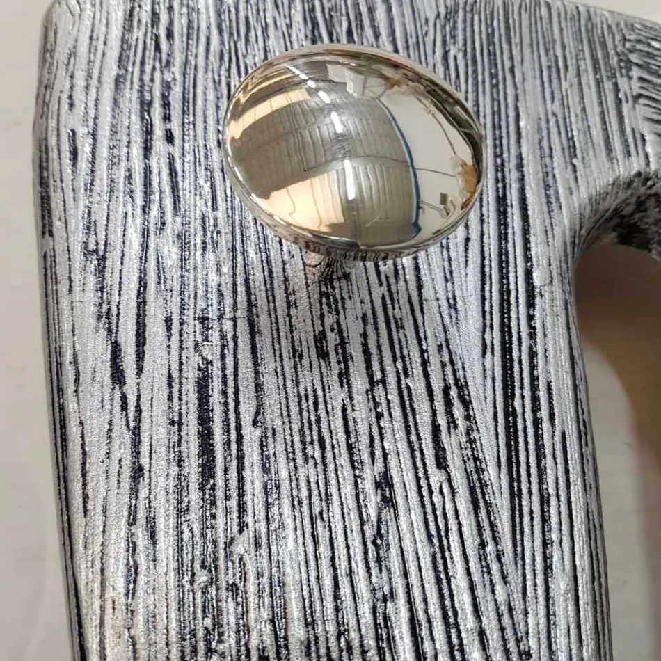 Wall hanger design håndindrettet i Holt sølvblad Viadurini