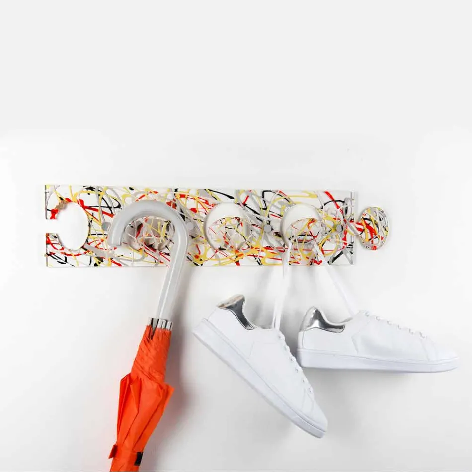 Design vægbeklædningsbøjle i tredobbelt farvet plexiglas 2 stykker - Fratack Viadurini