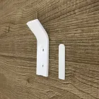 Corian Wall Coat Rack med hvid eller sort indsats, 3 stykker - Appiccio Viadurini