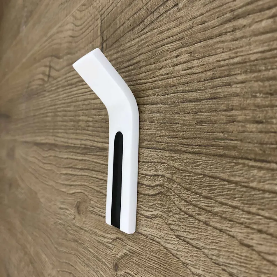 Corian Wall Coat Rack med hvid eller sort indsats, 3 stykker - Appiccio Viadurini