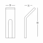 Corian Wall Coat Rack med hvid eller sort indsats, 3 stykker - Appiccio Viadurini